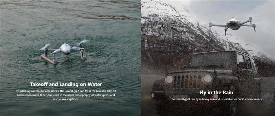 POWERVISON New Arrival PowerEgg X three-axis gimbal 1080P real-time image transmission control distance 6km AI camera mode