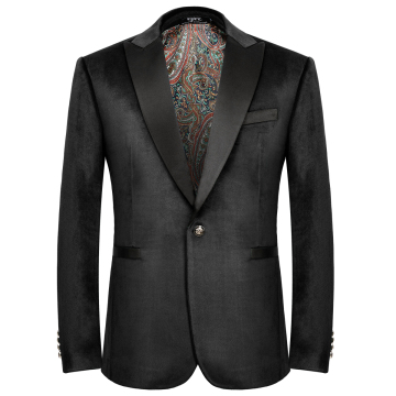 Men's Velvet Blazer Tuxedo for Men black S