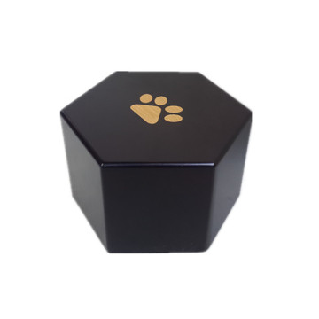 Paw print wood cremation urn for cremation