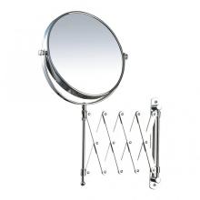 Round extensible wall makeup mirror