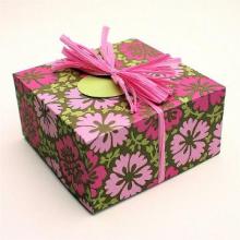 Flower themed cardboard paper box for presents