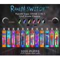 RandM Switch Puffs descartáveis ​​Vape 2000