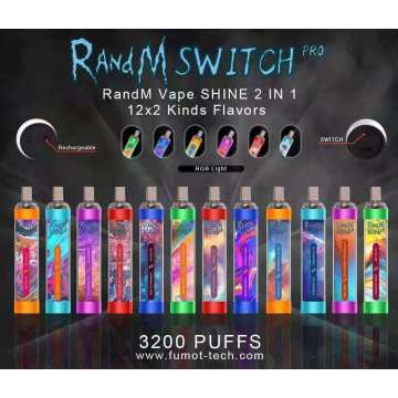 RandM Switch Puffs descartáveis ​​Vape 2000