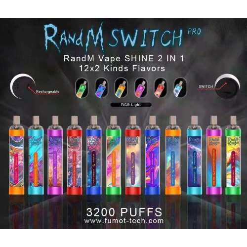 RandM Switch Puffs descartáveis ​​Vape 2000