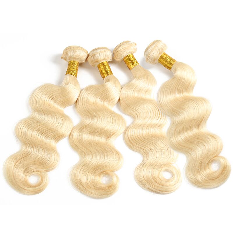 100% Full Cuticle Aligned High Quality 100 Human Hair Double Drawn Brazilian Hair extensions 613 human hair