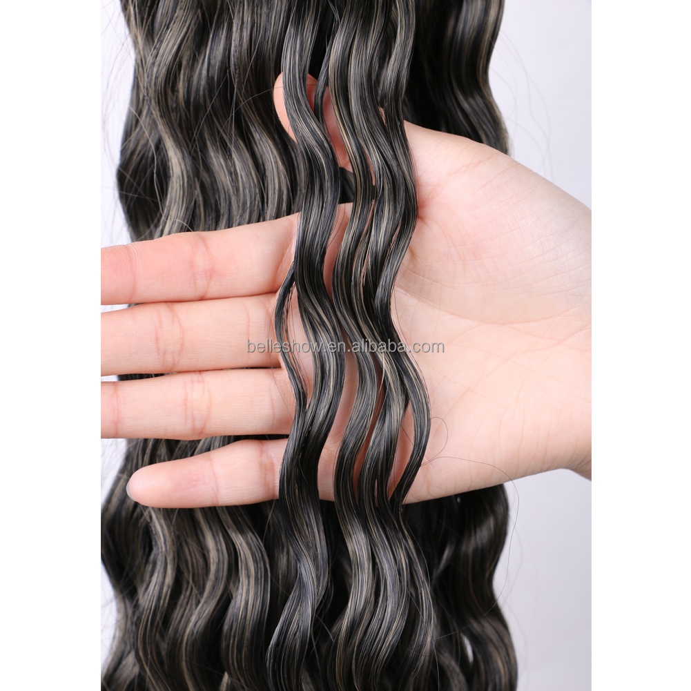 Hot sell Hair 30Inch 100G  synthetic deep wave twist hair extension wavy deep curly braids crochet hair deep twist