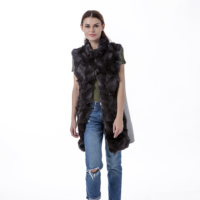 Fashion cashmere fur vest