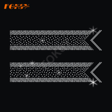 Gradient Cheer Bow Rhinestone Transfer with Tail