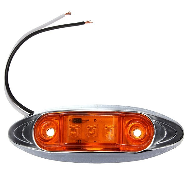 DOT Chrome Base LED Side Marker Light for Trailer