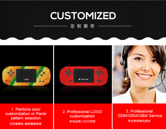 Portable Handheld Game Consoles Mini Video Game Console Children Gifts Built-in 268 Retro Game