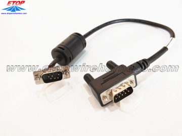 Right angle D-sub cable assembly