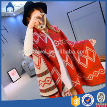 2016 Over-sized Huge Plaid Fringed Elegant Ladies Evening Shawls And Wraps Blanket For Women