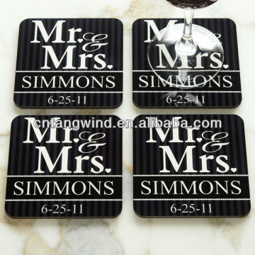 Personalized Wedding Gifts Coaster set for Couple TWC-0315