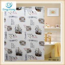 masculine sailing ship shower curtain bamboo fabric curtains