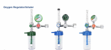 Oxygen regulator with flowmeter humidifier for cylinder