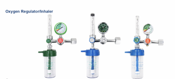 Oxygen regulator with flowmeter humidifier for cylinder