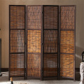 4 panel Folding wood screen partition room divider