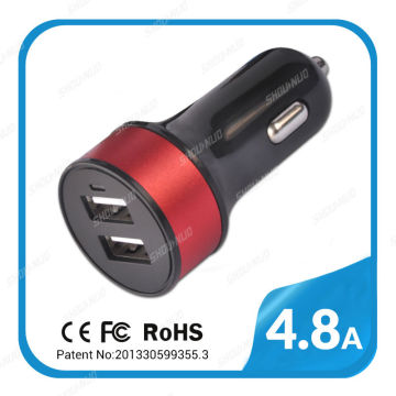 fast delivery 4800ma double usb auto plug adapter factory china