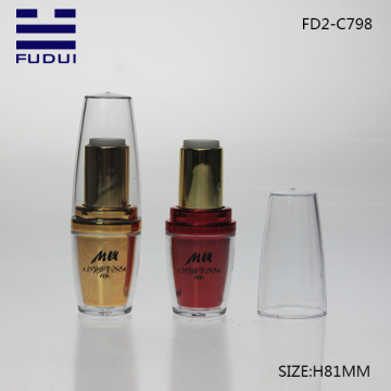Transparent cap plastic mini lipstick tube