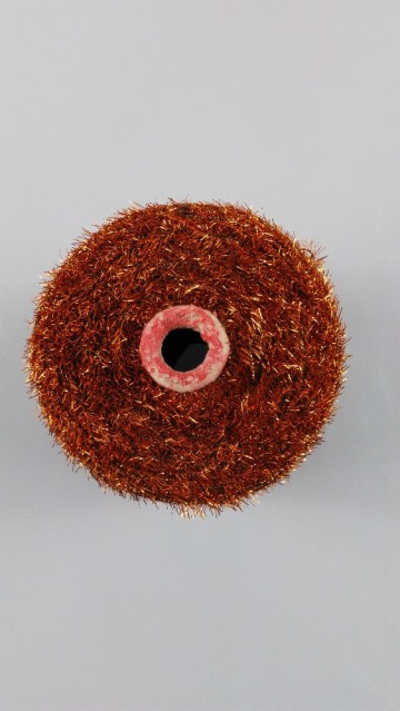 brownstone color glitter eyelash feather yarn