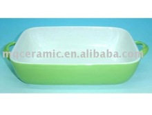 double ear ceramic microwave plate