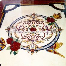 Decorative tile floor medallions