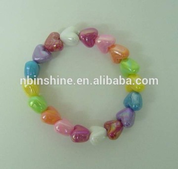 Children Pearl color bead bracelet , colorful bead bracelet for kids
