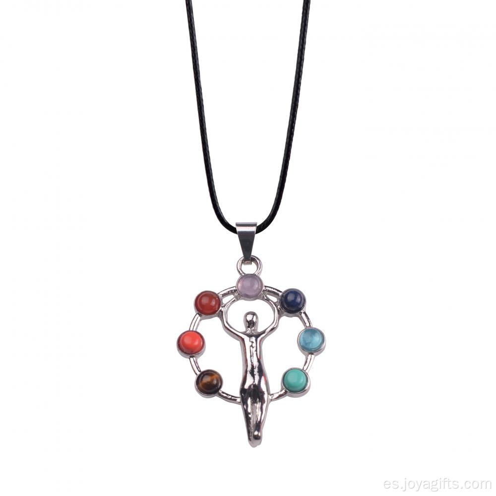 Encanto Buda Yoga Meditación Chakra plata esterlina colgante regalos