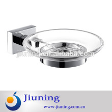 Cheap brass soap dish holder in bathroom, glass soap dish with brass holder