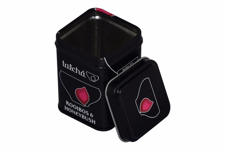 Rectangular High Quality Black Cosmetic Container Tin Packaging