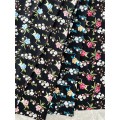 Floral Screen Print Rayon Fabric For Summer Dress