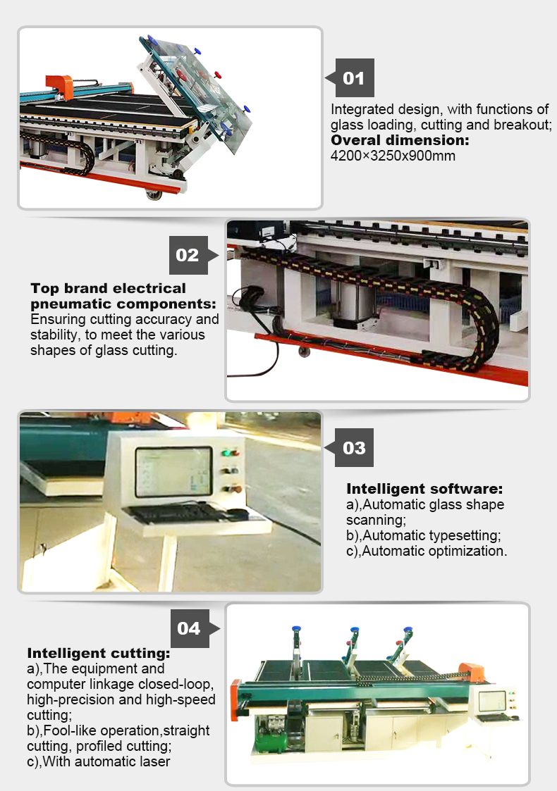 Fully cnc automatic insulating glass cutting machine table equipment