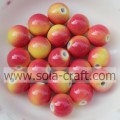 Double Solid Colors Smooth Round Acrylic Beads for Decoration