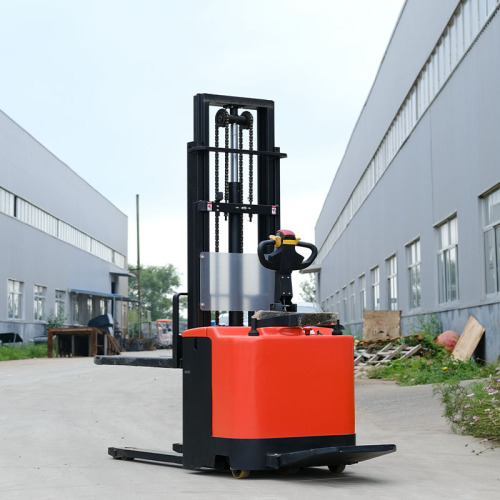 lifting semi electric pallet stacker walking type electric stacking truck forklift