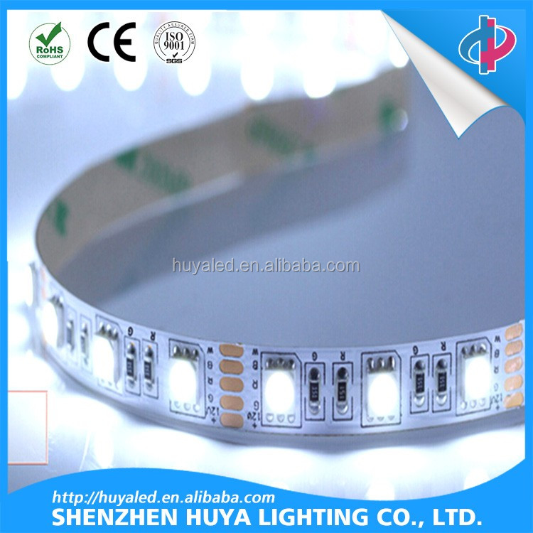 SMD 5050 RGBW 60 leds/m DC 24V  holiday   flexible  led tape  light  waterproof  strips  for room