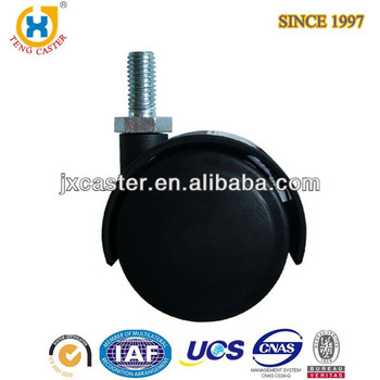 Dual Wheel Furniture Caster with Nylon,1.5 inch caster wheel