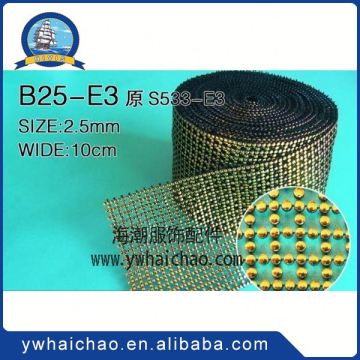 Latest OEM quality decorative poly mesh ribbon with differen size