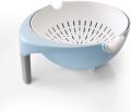 Pelbagai fungsi 2 dalam 1 mangkuk colander rolling dapur