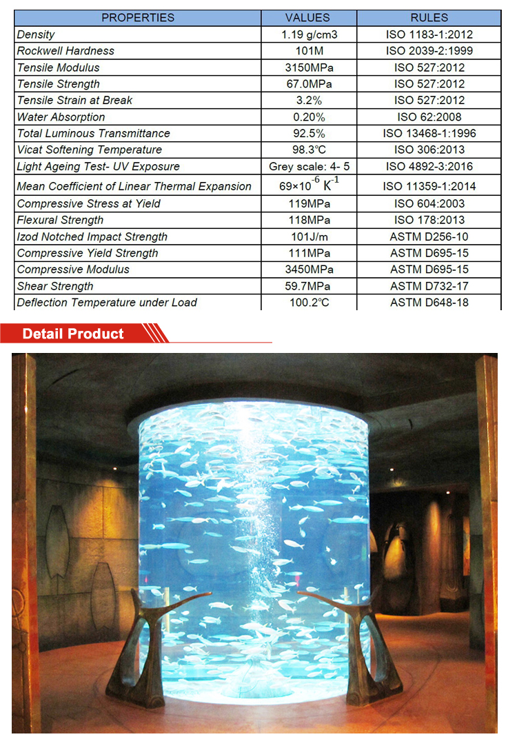 Acrylic cylinder aquarium