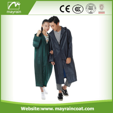 Black Durable PVC Raincoat