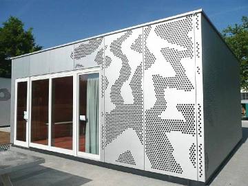 Decorative perforated sheet metal panels