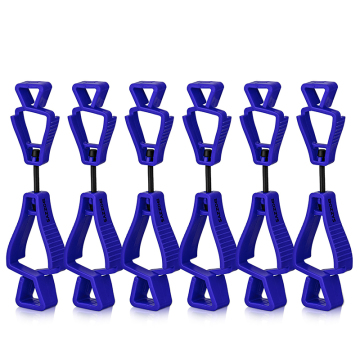 BOZZYS Blue Plastic Glove Clips - Multi-Purpose Work Glove Holders for Construction and Labor