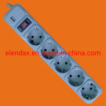Surge Protected German Socket with USB