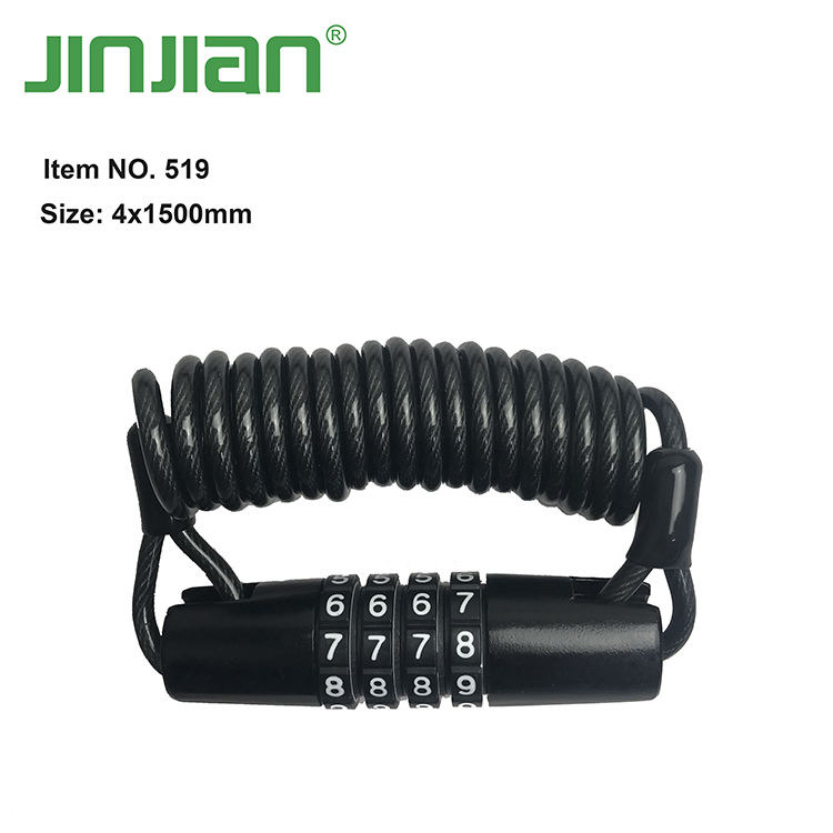4 Numbers resettable helmet bike lock for Bicycle Ebike Motorcycle accessories