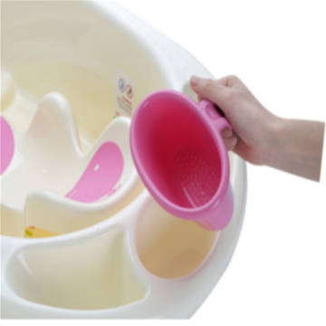 Sicherheits-Baby-Plastikbadewanne mit Bad-Bett