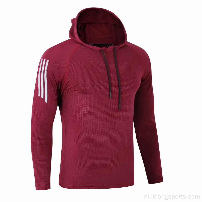 Aangepaste heren training hoodie spier sportschool sport sweatshirt