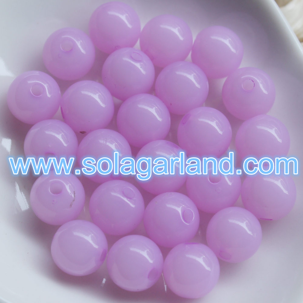 Bubblegum Plastic Round Beads