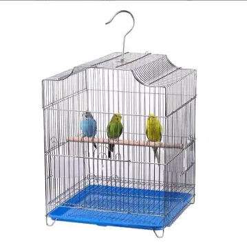 Vintage Small Bird Cage for Parakeet: Hanging Metal Wire Folding Pet Cage