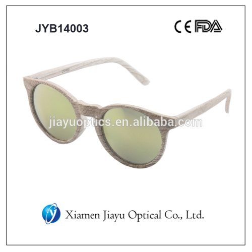 Designer Wooden Water Drawing Classic Round Sunglasses