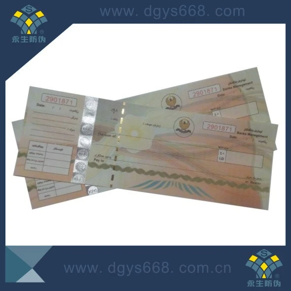 Custom Safety Line Gift Voucher Printing Discount Tickets for Shopping Mall